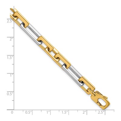 14K Two-Tone Gold Figaro Link Bracelet – view 6