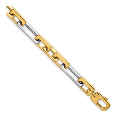 14K Two-Tone Gold Figaro Link Bracelet