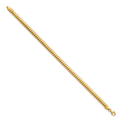 14K Yellow Gold 5.1mm Herringbone Chain Bracelet – view 3