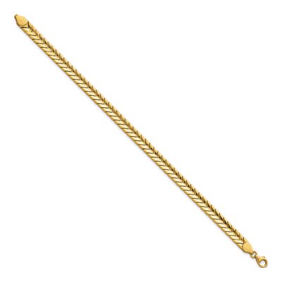 14K Yellow Gold Chevron Link Bracelet – view 3
