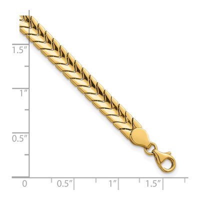 14K Yellow Gold Chevron Link Bracelet – view 6