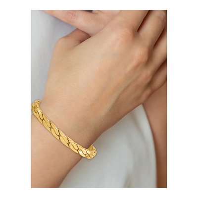 14K Yellow Gold Fancy Link Bracelet – view 7