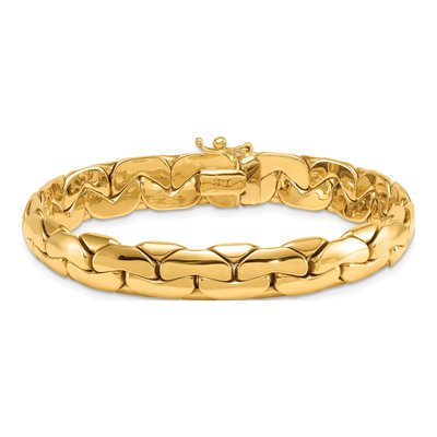 14K Yellow Gold Fancy Link Bracelet – view 4