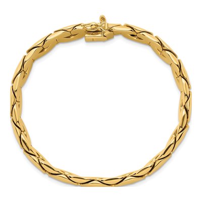 14K Yellow Gold Fancy Link Bracelet – view 5
