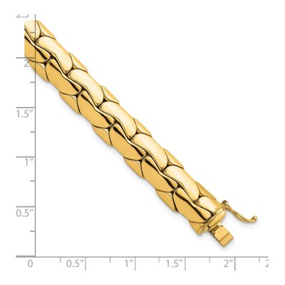 14K Yellow Gold Fancy Link Bracelet – view 6