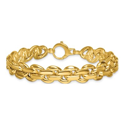 14K Yellow Gold Fancy Link Bracelet – view 4