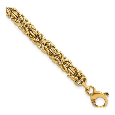14K Yellow Gold 5.75mm Byzantine Chain Bracelet