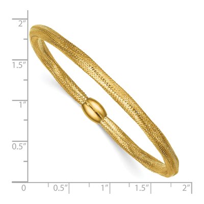14K Yellow Gold Wavy Mesh Stretch Bracelet – view 4