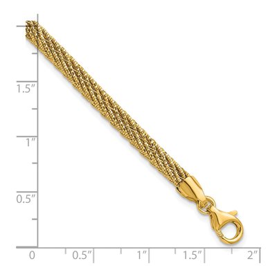 14K Yellow Gold Woven Wire Bracelet – view 6