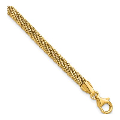 14K Yellow Gold Woven Wire Bracelet