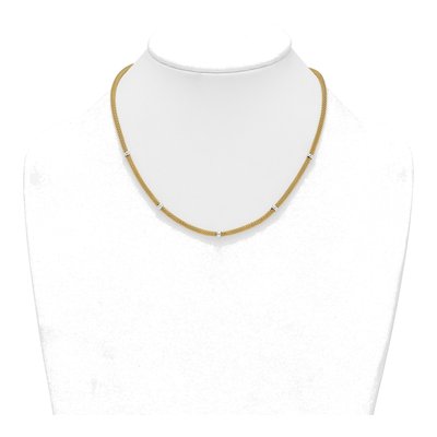 14K Two-Tone Gold Mesh Necklace – view 4