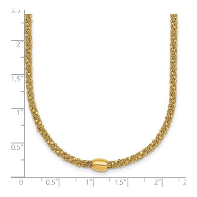 14K Yellow Gold Twisted Necklace – view 6