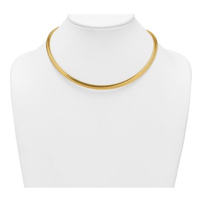 14K Yellow Gold Woven Mesh Necklace – view 3