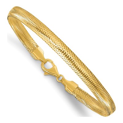 14K Yellow Gold Woven Mesh Bracelet – view 4