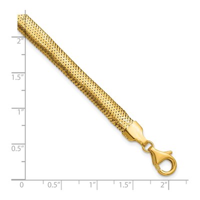 14K Yellow Gold Woven Mesh Bracelet – view 6