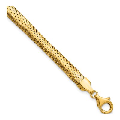 14K Yellow Gold Woven Mesh Bracelet