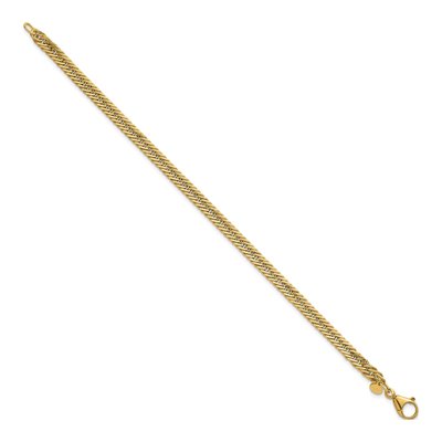 14K Yellow Gold Hollow Curb Link Bracelet – view 3