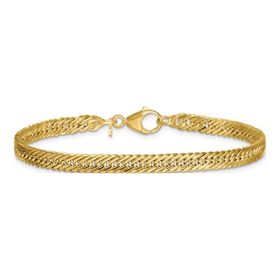 14K Yellow Gold Hollow Curb Link Bracelet – view 4