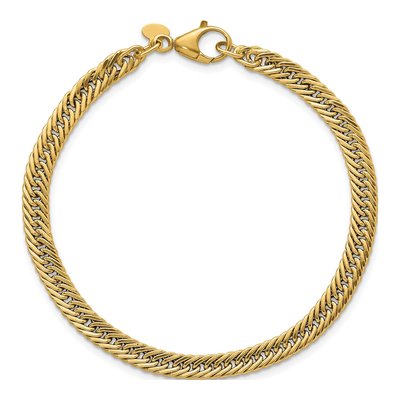 14K Yellow Gold Hollow Curb Link Bracelet – view 5