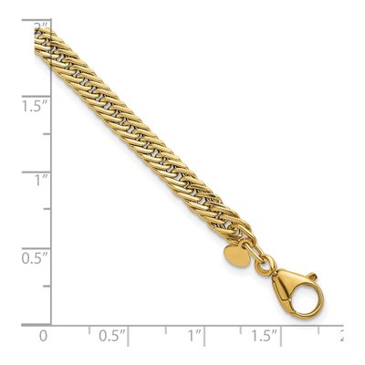 14K Yellow Gold Hollow Curb Link Bracelet – view 6