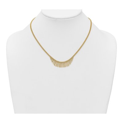 14K Yellow Gold Double Strand Multi Dangle Necklace – view 4