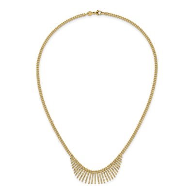 14K Yellow Gold Double Strand Multi Dangle Necklace – view 5