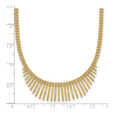 14K Yellow Gold Double Strand Multi Dangle Necklace – view 6
