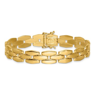 14K Yellow Gold Fancy Link Bracelet – view 4