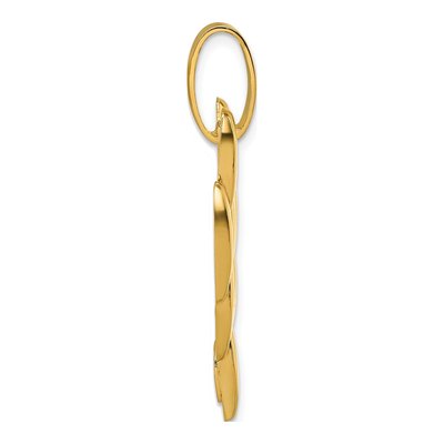 14K Yellow Gold Fancy Link Geometric Pendant – view 3