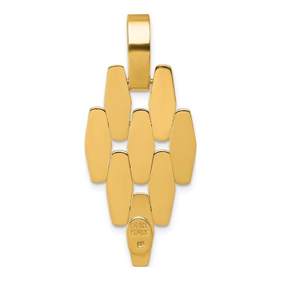 14K Yellow Gold Fancy Link Geometric Pendant – view 4