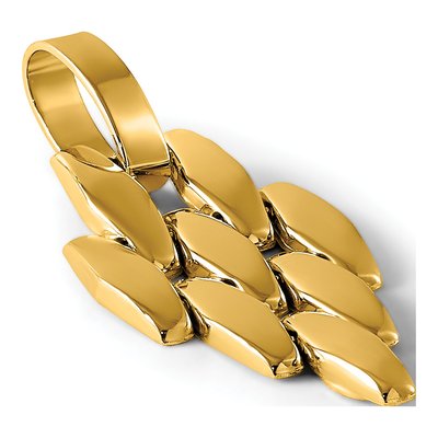 14K Yellow Gold Fancy Link Geometric Pendant – view 6