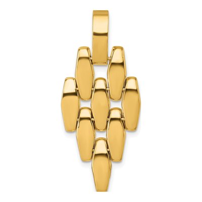14K Yellow Gold Fancy Link Geometric Pendant