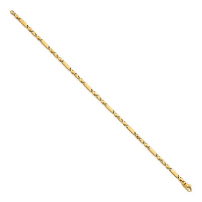 14K Yellow Gold Fancy Bar Link Bracelet – view 3