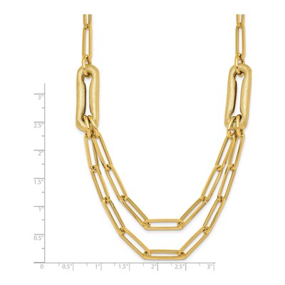 14K Yellow Gold 10.5mm Double Paperclip Chain – view 6