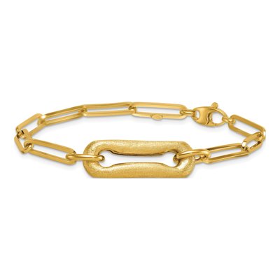 14K Yellow Gold Paperclip Link Bracelet – view 4