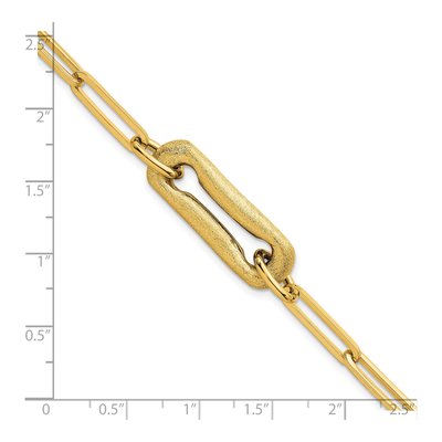 14K Yellow Gold Paperclip Link Bracelet – view 6