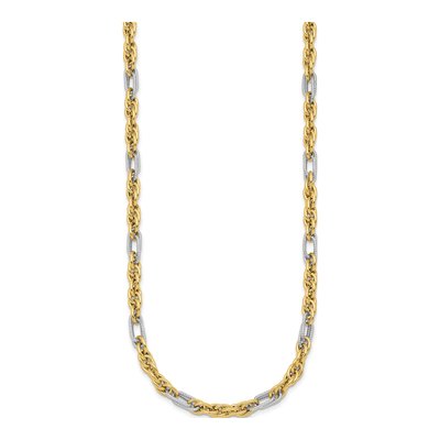 14K Yellow Gold 4.2mm Rope Fancy Link Chain – view 3