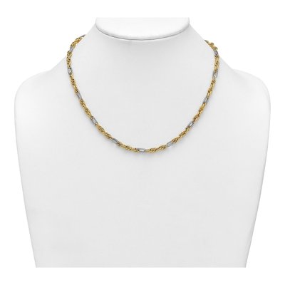 14K Yellow Gold 4.2mm Rope Fancy Link Chain – view 4