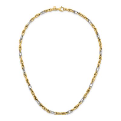 14K Yellow Gold 4.2mm Rope Fancy Link Chain – view 5