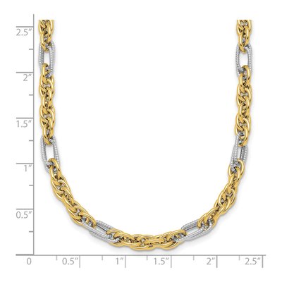14K Yellow Gold 4.2mm Rope Fancy Link Chain – view 6