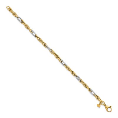 14K Yellow Gold Fancy Rope Bracelet – view 3