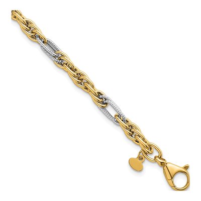 14K Yellow Gold Fancy Rope Bracelet