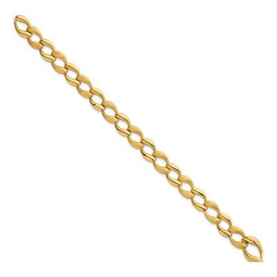 14K Yellow Gold Fancy Curb Link Bracelet – view 3