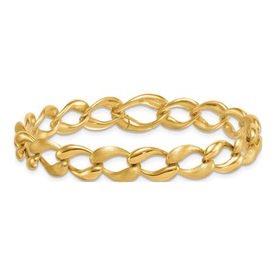 14K Yellow Gold Fancy Curb Link Bracelet – view 4