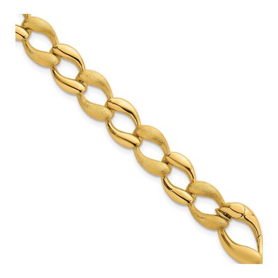 14K Yellow Gold Fancy Curb Link Bracelet