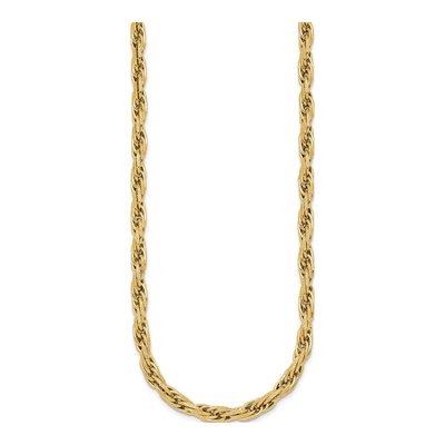14K Yellow Gold 4.5mm Flat Rope Chain – view 3