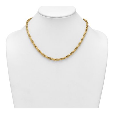 14K Yellow Gold 4.5mm Flat Rope Chain – view 4