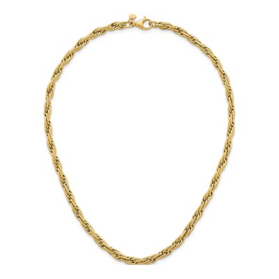 14K Yellow Gold 4.5mm Flat Rope Chain – view 5