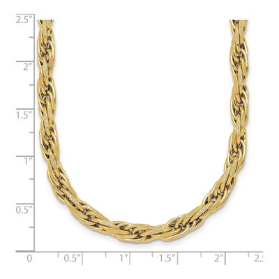14K Yellow Gold 4.5mm Flat Rope Chain – view 6