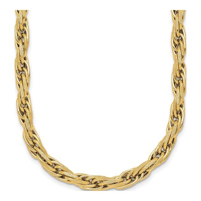 14K Yellow Gold 4.5mm Flat Rope Chain